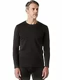 LAPASA Herren Innenfleece Thermo Unterhemd, Thermounterwäsche Oberteil Funktionsunterwäsche M26, Schwarz (Extra warm, 1 Pack Oberteil) New, M