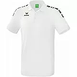 Erima Herren Essential 5-C Poloshirt (2111904), weiß/schwarz, M