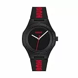 HUGO Analog Quarzuhr für Herren Kollektion #LIT for HIM mit Silikonarmband Silikonarmband - 1530343
