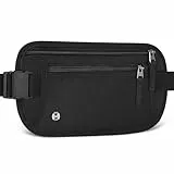 Aucuu Geldgürtel für Damen und Herren, Diebstahlsicher Flache Bauchtasche mit RFID-Schutz, Ultraflach Versteckte Geldgürtel, Reise Bauchtasche für Reise Sport, Passt für Reisepass, Telefon und Bargeld