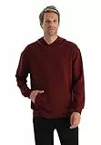 Dagi Men's Bordeaux Modal Hooded Sweatshirt, 2XL
