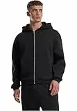 Urban Classics Herren Tb7284-fluffy Zip Hoody Sweatshirt, Schwarz, S EU