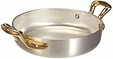 Pentole Agnelli Linea 1932 Collection Line Omelettpfanne mit 2 kleinen Griffen, Durchmesser 14 cm, Aluminium, Silber