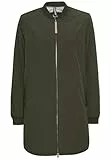 camel active Damen Wasserabweisender Mantel aus reinem Polyester Waldgrün, womenswear-44