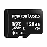 Amazon Basics MicroSDXC-Speicherkarte, 128 GB, mit SD-Adapter, A2, U3, 100 MB/s max. Lesegeschwindigkeit, Schwarz