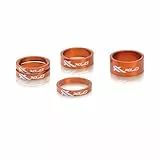XLC Lenkkopferweiterung A-Head Spacer-Set AS-A02 3x5/1x10/1x15 mm 1 1/8 Zoll, orange, 2500531516