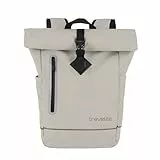 Travelite Rolltop Rucksack wasserfest, Fahrradrucksack, Freizeitrucksack mit Rolltop Verschluss & Reflektoren, BASICS, 48 cm, 19 Liter