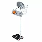 HUDORA Basketballständer All Stars 205 - höhenverstellbarer Basketballkorb mit Ständer für Kinder und Jugendliche - Mobiler Outdoor Korb für den Garten - mit Rollen und Standfuß