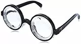 Boland 00371 - Brille Nerd, schwarz, Hornbrille, sympathischer Streber, Fachidiot, Sonderling, Karneval, Fasching, Mottoparty, Verkleidung, Accessoire