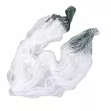 Duokon Nylon Fischernetz,50m Länge 1,5m Höhe DREI Schichten Schweres Fischernetz mit Float Fishing Zubehör Sink Net(4 Finger)