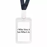 Ausweishülle mit inspirierendem Zitat 'Be Yourself', transparent