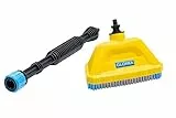 GLORIA MultiJet Bürsten Set | Zubehör für alle GLORIA MultiJet Hochdruckreiniger (18V/36V/230V) | Bodenbürste für Stein & Holz | 18cm Nylon Bürstenkopf | Inkl. 40cm Verlängerungslanze