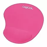 LogiLink ID0027P - Mauspad mit Silikon Gel Handauflage, Farbe: Pink