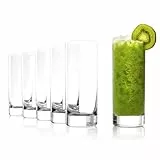 Stölzle Lausitz Longdrinkgläser New York Bar 6er-Set 405 ml – Stilvolle Trinkgläser ideal für Cocktails, Wasser & Säfte – Hochwertige Wassergläser aus Kristallglas – Spülmaschinen- & stoßfest