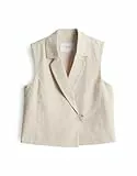 OPUS Damen Weste | Weste WINO Regular aus BCI Cotton Leinen Mix natural glaze, 38