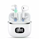 POMUIC Bluetooth Kopfhörer, Kopfhörer Kabellos Bluetooth 5.4 mit 4 ENC Noise Cancelling Mic, In Ear Kopfhörer Kabellos HiFi Stereo 40 std Spielzeit, LED-Anzeige, Ohrhörer für Arbeit Spiel Sport