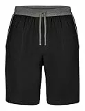 Ladeheid Herren Schlafanzughose kurz Herren Kurz Hose mit Taschen Shorts LA40-253 (Schwarz-Dunkelmelange, S)