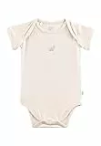 Sterntaler Body Pünktchen - Unisex Baby Body aus Baumwoll Jersey mit Allover Druck Pünktchen - Kurzarm Body mit Esel Emmi Print - Baby Strampler mit Druckknöpfen im Schritt, Natur, Größe 50