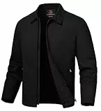 YSENTO Herren Winterjacke Steppjacke Übergangsjacke Fliegerjacke Baumwolle Blouson Cargo Arbeitsjacke Windbreaker Oberbekleidung Mantel(Schwarz,XL)