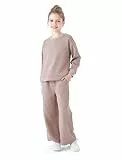 PATPAT Bekleidungssets für Mädchen Langarm mit Sweatshirt & Sweathose, Freizeitbekleidung für Kinder, Teenager Mädchen Kleidung, T-Shirt Mädchen, Hosen Mädchen Kinderkleidung, Winter, 5-14 Jahre