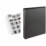 Hama 25 Diahüllen für gerahmte Dias (Dia-Archivierung im Format 5x5cm, bis zu 500 Dias) transparent & Esselte 49717 Ringbuch Präsentation, mit Taschen, A4, PP, 4 Ringe, 30 mm, schwarz