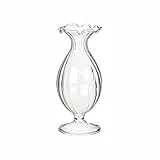 Clear Glass Bud Vase for Flowers Height 12cm | Tapered Neck for Home Décor, Windowsill, Gift for Her or Him, Wedding Centrepieces for Table Decorations, Made By Talking Tables
