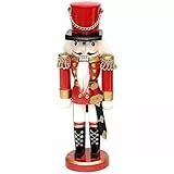 Dekohelden24 Wunderschöner Nussknacker Soldat, in rot, klassisch, ca. 35 cm