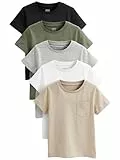 NEXT Jungen Kurzärmelige T-Shirts im 5er-Pack Schwarz/Grau 92-98
