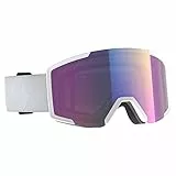 Scott Shield Goggle Weiß - Halbrandlose Moderne Ski- und Snowboardbrille, Größe One Size - Farbe Mineral White - Enhance