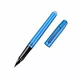 McNeill - Ghost Pen mit Metallclip – radierbarer Füllhalter für Schule & Alltag | Für Rechts- & Linkshänder | Thermisch radierbare Tinte, ergonomisch, nachfüllbar (blau)