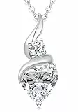 LOUISA SECRET Kette Damen Infinity Herz Anhänger,Geburtsstein Flamme des Herzens Halskette für Damen Valentinstag Weihnachten Geburtstag Schmuck Geschenk für Frauen Mama Frau
