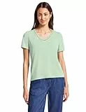 STREET ONE Damen A323527 Leinen-Look T-Shirt, Soft Jade Green, 42