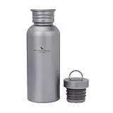 Boundless Voyage Titan-Wasserflasche, 500 ml/750 ml, Outdoor-Sport, Camping, Wandern, Ti-Behälter, Hydratation mit Kunststoff-Ringkappe (Ti3002D-750ML) (Ti3001D-550ml)