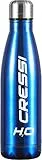 Cressi Water Bottle H20 Aluminum Double WALL 500 ML Blue