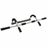 Ultrasport Unisex – Erwachsene 331100000026 Ultra Sport 4-in-1 Upper Body Workout Bar / Door Bar / Exercise Bar / Doorway Pull Up Bar - Silver/B, Grau, schwarz, 60-100cm