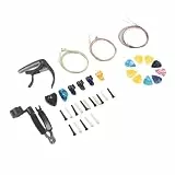 KIMISS Gitarren-Zubehörset, 3er-Set mit Metallsaiten, Stegstiften, Wickler, Kapodaster und Plektren – Umfassendes Ersatzpaket für Musiker