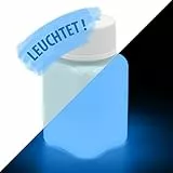 LUMENTICS Premium Leuchtfarbe Blau 100g - Im Dunkeln leuchtende Malfarbe - Nachleuchtende UV Farbe mit Glow Effekt - Phosphoreszierend - Made in Germany