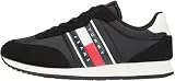 Tommy Jeans Herren Runner Sneaker Classic Runner zum Schnüren, Schwarz (Black), 44