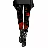 Generisch Thermo Strumpfhose Damen Thermoleggings Winter Muster Sporthose Dicke Bunt High Waist Thermounterwäsche Thermo Bunt-Leggings Fleece Winterleggins Warme Thermohose Hose Sporthose