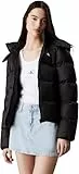Calvin Klein Damen Pufferjacke Down Short Puffer mit Kapuze, Ck Black (Schwarz), XXXL