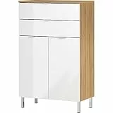 GERMANIA DIE MÖBELMACHER 8531-552 Kommode, Grandson Eiche/Weiß, 60 x 97 x 34 cm