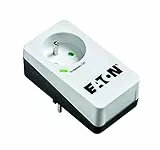Steckdosenleiste/Überspannungsschutz – Eaton Protection Box 1 FR – PB1F – 1 französische Steckdose, Weiß & Schwarz