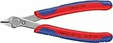 KNIPEX Electronic Super Knips Elektronik-Seitenschneider, 125 mm, weicher Draht(Kupfer) bis 1,6 mm, mittelharter Draht bis 1,0 mm, 78 03 125
