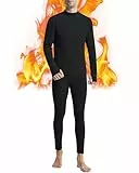 Runhit Thermounterwäsche Herren Winter Funktionsunterwäsche Thermounterhose Herren Unterhosen Lang Funktionswäsche Skiunterwäsche Thermo Unterwäsche Männer Extra Warm 4XL