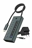 ICY Box USB 3.2 Gen 2 (3.1 Gen 2) Type-C 10000 Mbit/s, IB-HUB1457-C31