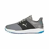 PUMA Herren Ignite Elevate Wide Golfschuh, Quiet Shade Silver, 43 EU Weit