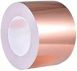 Panngu 100mmX15M Kupferband Schneckenabwehr, Effizient EMI Kupferfolienband Gegen Schnecken Nacktschnecken, Schneckenzaun,Schneckenschutz Hochbeet Selbstklebend Mittel Bekämpfen Schnecken