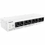 LEGRAND, 19' Rack PDU mit integr. USV-Anlage, 800VA - 480W, 1-phasig 230V mit 8 facher Schuko Steckdosenleiste für 19-Zoll Racks / Netzverteilerschränken, Überbrückungszeit bis max. 15 Minuten, 310332