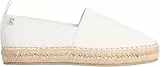 Calvin Klein Damen Espadrilles Oblique Canvas mit Schlaufe, Weiß (Off White), 38