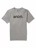 Burton Herren T-Shirt Anon Short Sleeve Tee, Herren, T-Shirt, 214841, Grau Heather, M